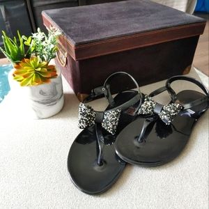 3 For $30/Gummy Flip Flop Sandals (black)